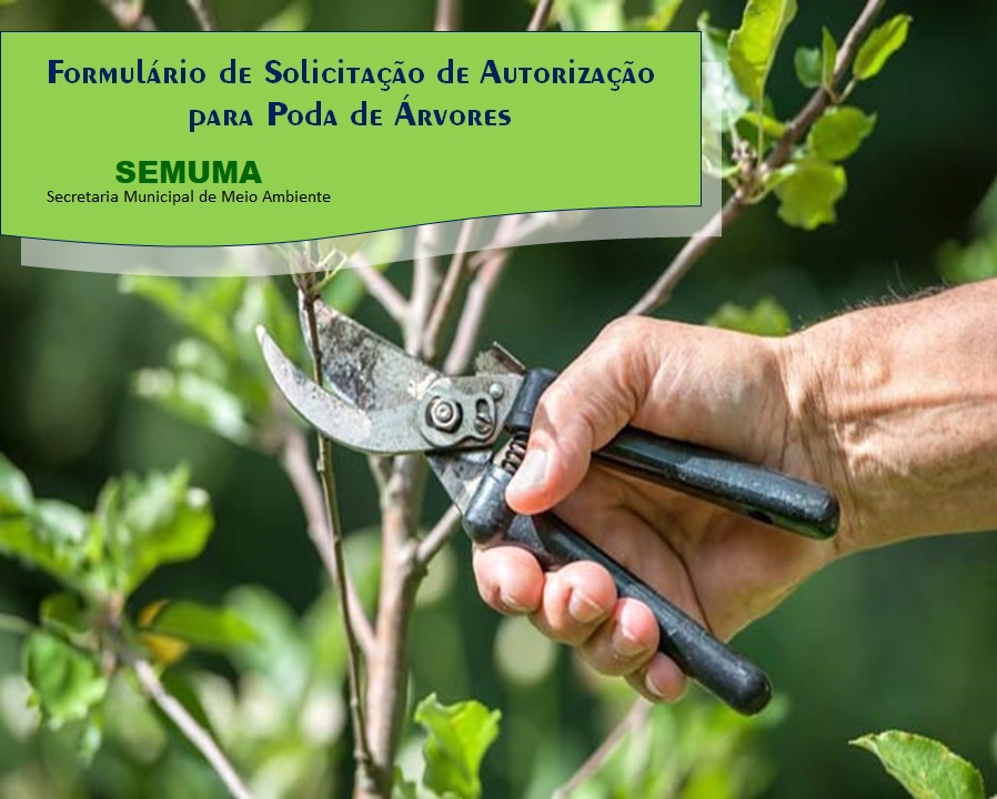 Formulário de Solicitação de Autorização para Poda ou Corte de Árvores